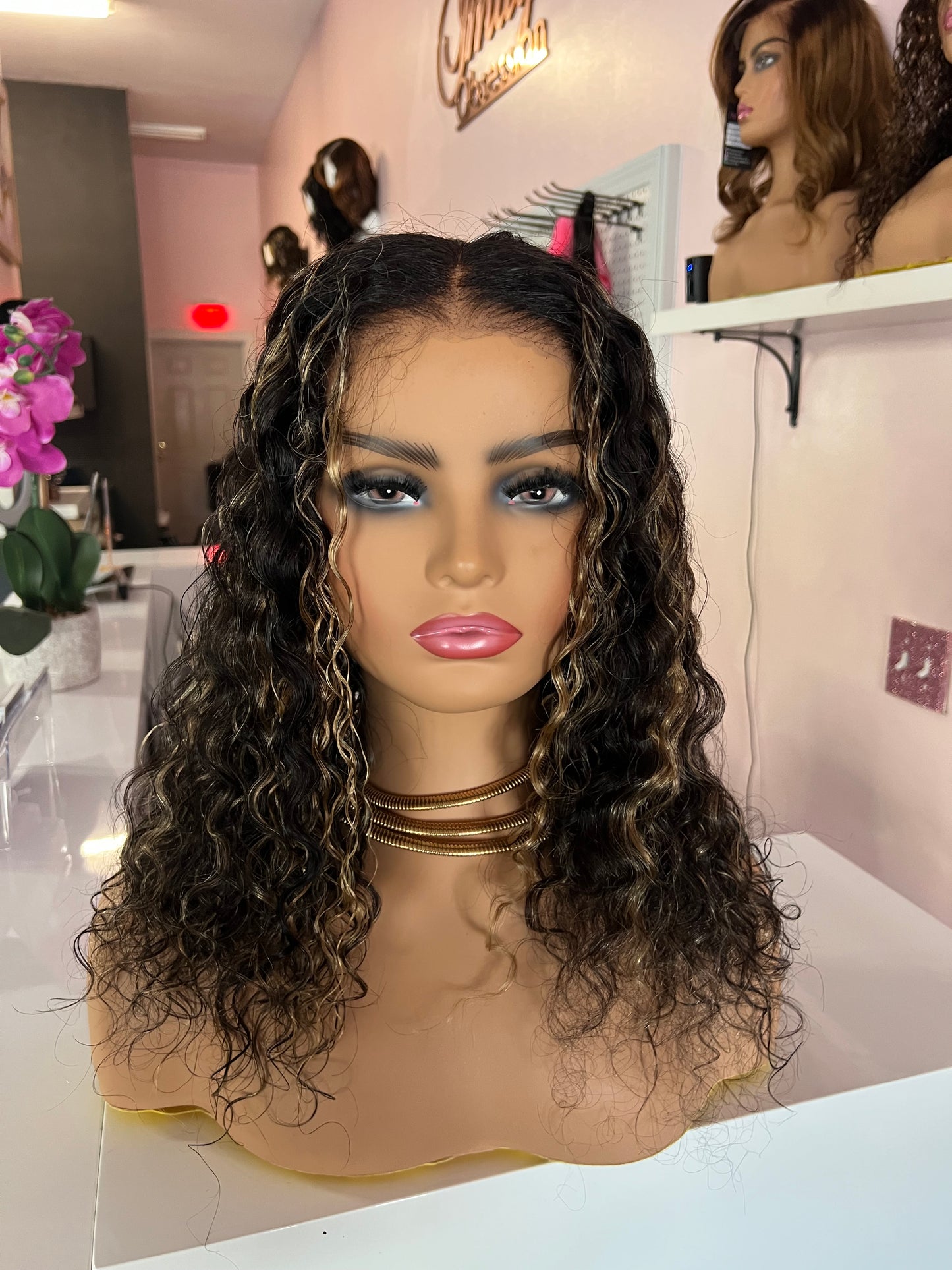 Curly blonde