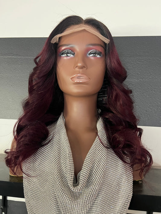 Ombré dark burgundy